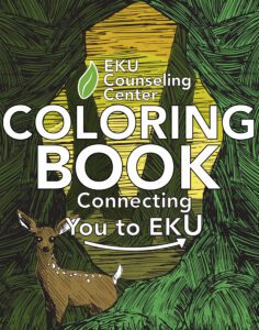 the front cover of the EKU Counseling Center Coloring Book