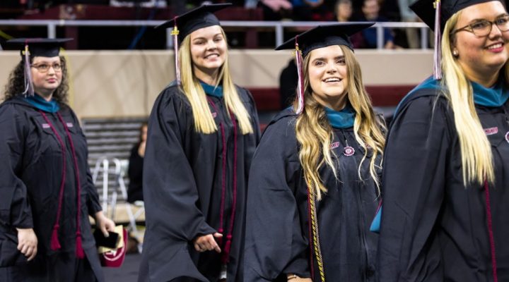 Fall 2022 graduate students at commencement
