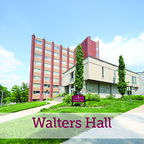 An exterior shot of Walters Hall