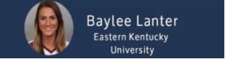 Baylee Lanter, student at Eastern Kentucky University