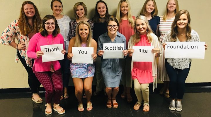 $50,000 in Scholarships awarded to Communication Disorder Students from the Scottish Rite in 2019