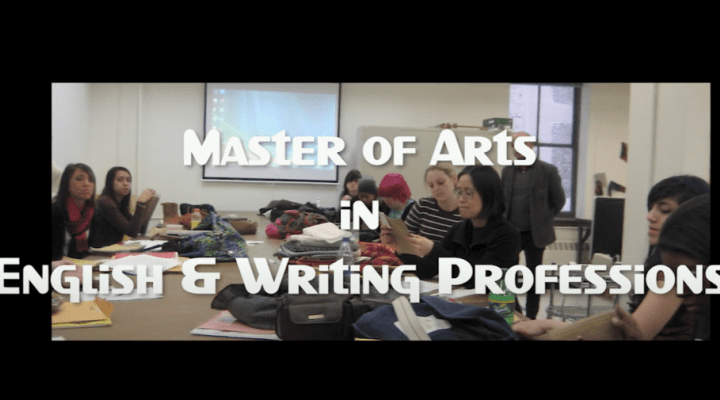 Master of Arts in English and Writing Professions