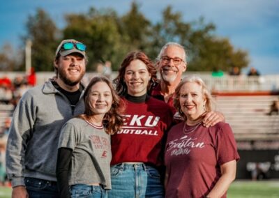 An EKU family poses for a photo
