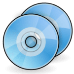 An icon of CDs
