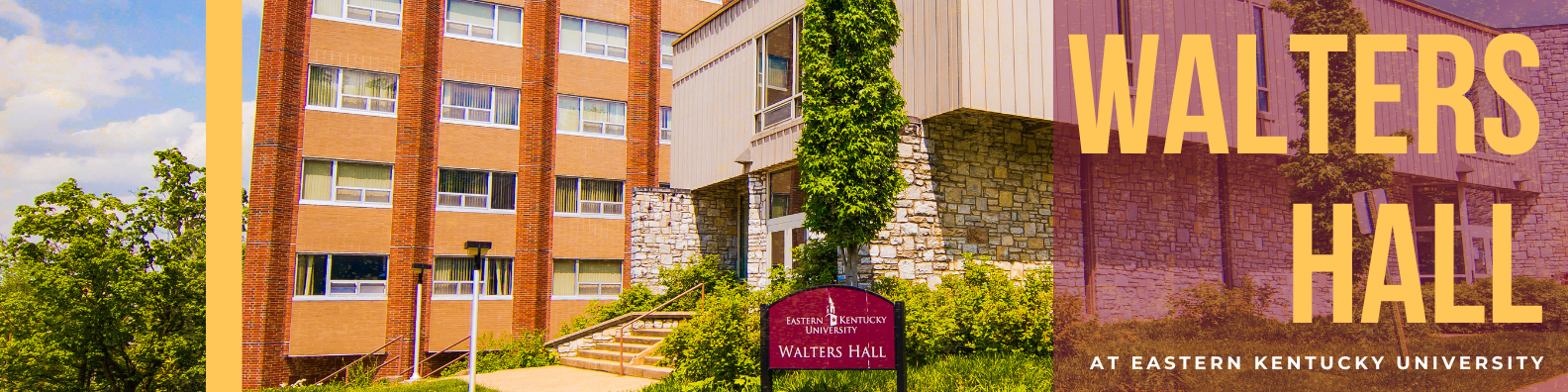 An image of Walters Hall at EKU, with the text "Walters Hall".