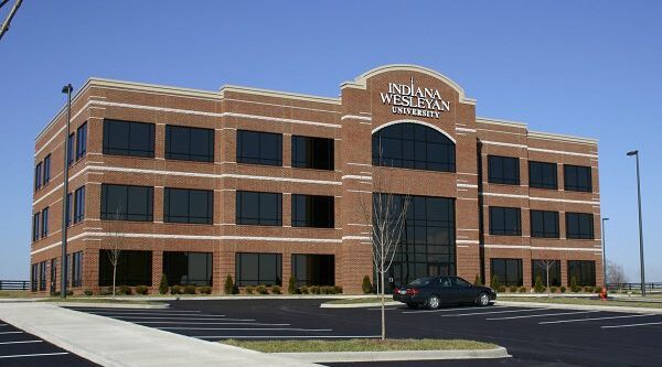 An image of a building at Indiana Wesleyan University.