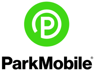 Green ParkMobile logo.