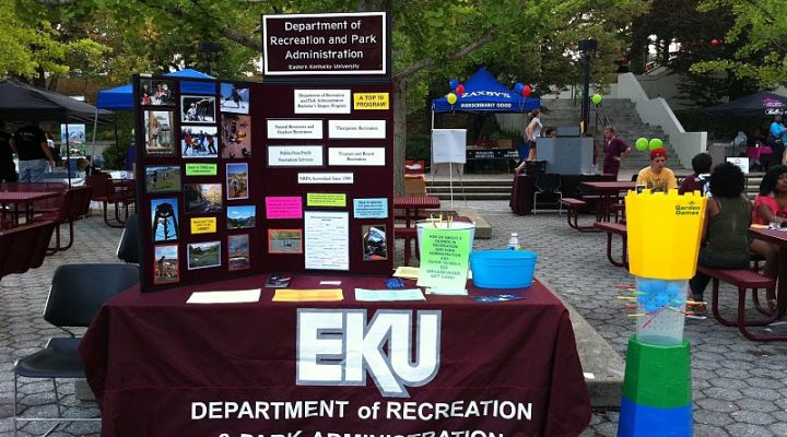 The EKU Department of Recreation and Park Administration booth at City Fest