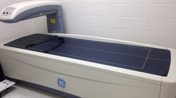 An image of a Bone Densitometry (DEXA) and Body Mass Composition (BodPod) scanning machine at Eastern Kentucky University.