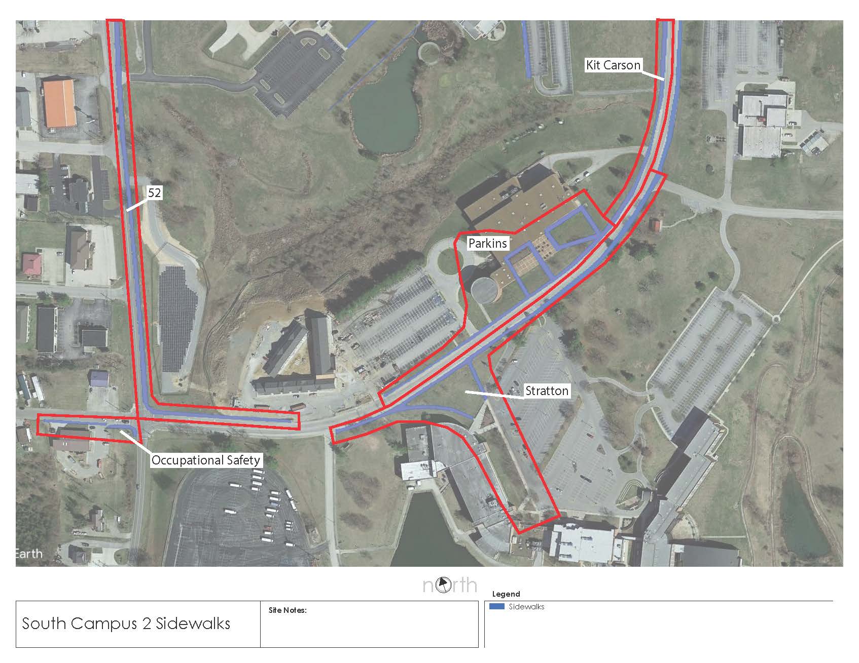 The snow and ice removal plan for South Campus sidewalks at Eastern Kentucky University.