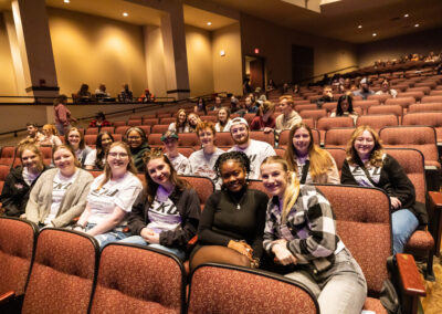 EKU students sitting in EKU Center for the Arts before the concert