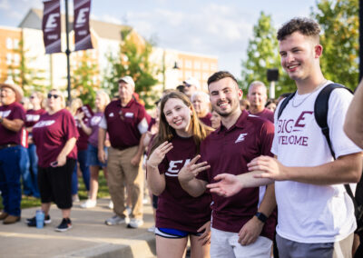 Students pose at the Big E Welcome Walk
