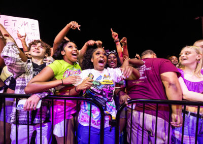 Students in the crowd during the GloRilla concert at Eastern Kentucky University.