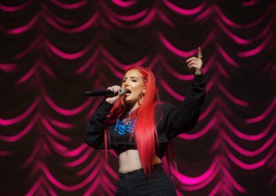 Justina Valentine from Wild N Out on stage at Eastern Kentucky University.