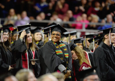 Graduates at Eastern Kentucky University's Fall 2023 Commencement ceremony.