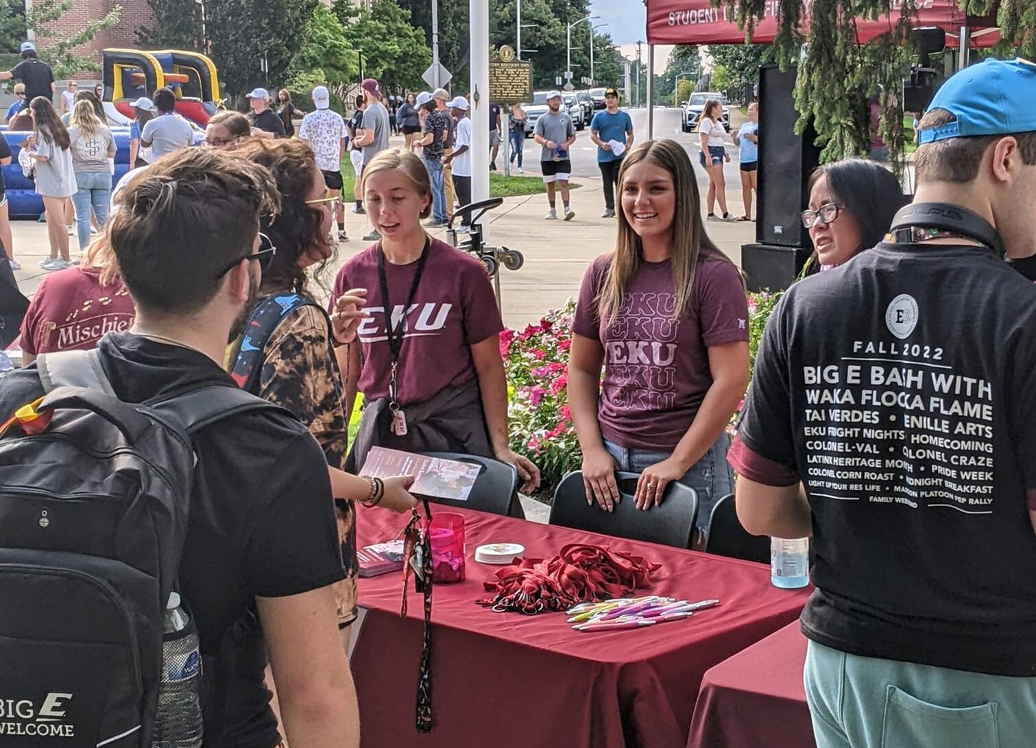 Students run a kiosk at the 2022 President's Picnic