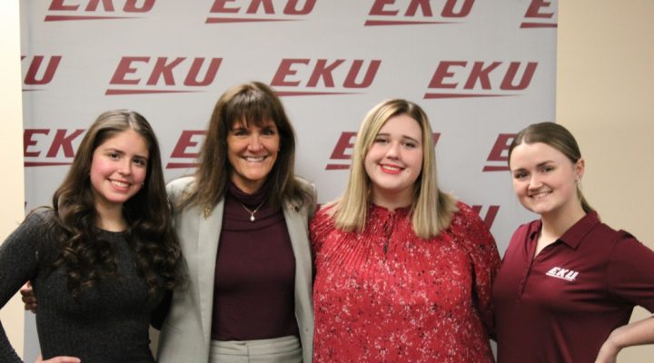 An image of four women involved with the Eastern Kentucky University VA Work Study Program.