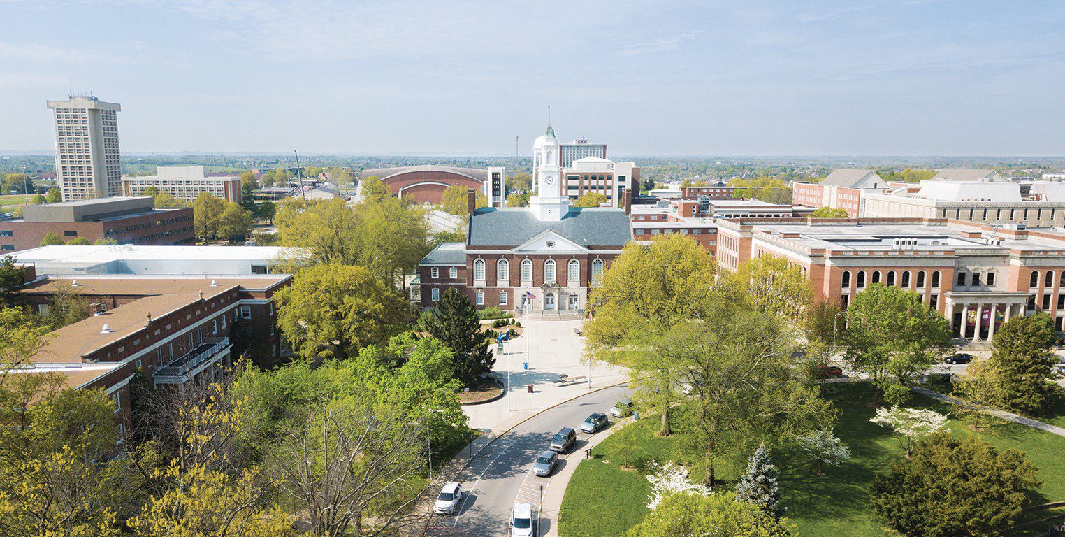 aerial shot of the EKU campus