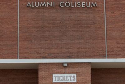 Alumni Coliseum ticket office - link to EKU Athletics Ticket Office