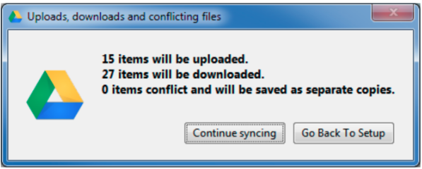 image of google drive conflicting files dialog box
