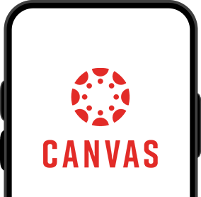 canvas logo on a mobile phone graphic