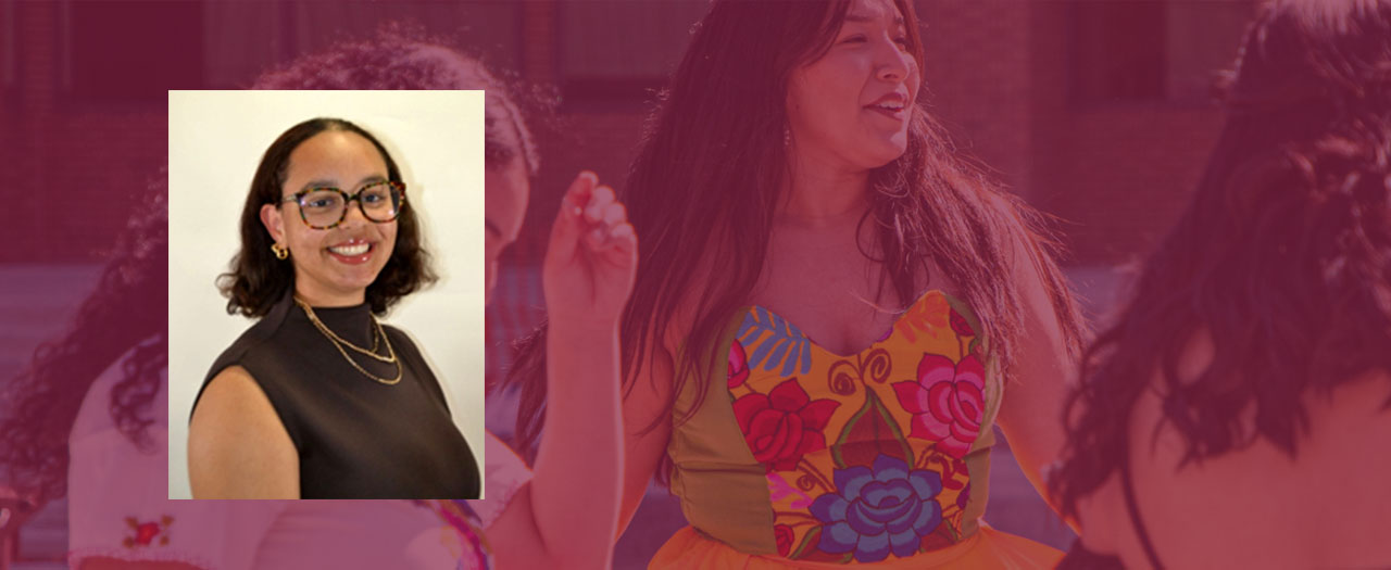 Nadia Grullon professional photo on maroon background