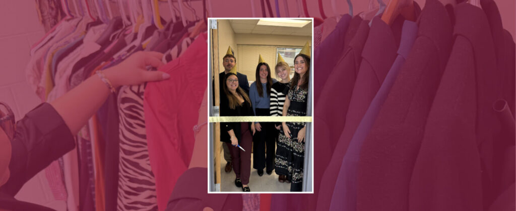 Header image for Colonels Closet with group of volunteers