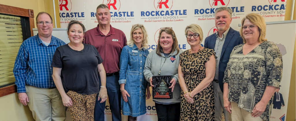 Group of teachers posing for Teacher of the year