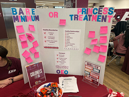 Table display for the Office of Equal Opportunity & Title IX