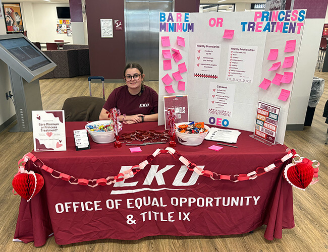 Table display for the Office of Equal Opportunity & Title IX