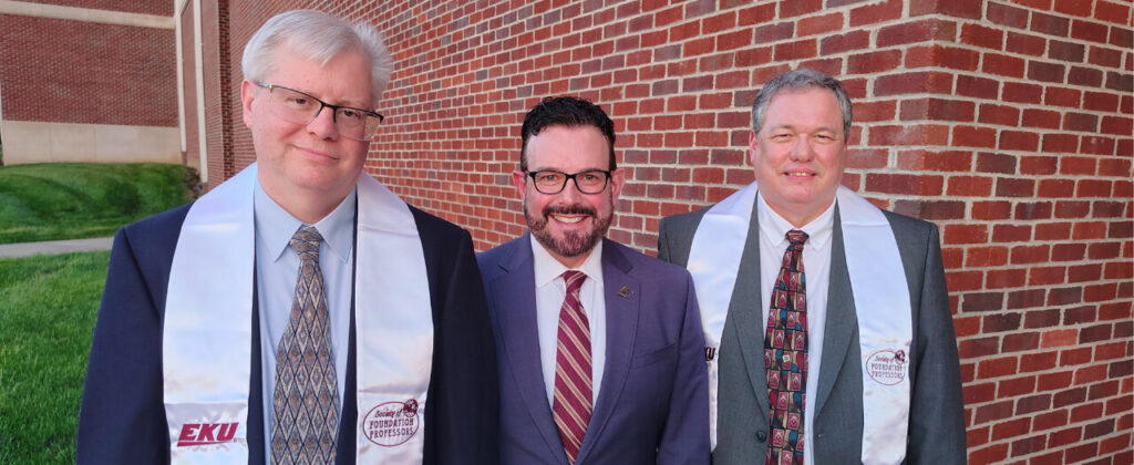 Header image of President David McFaddin and Foundation Professors
