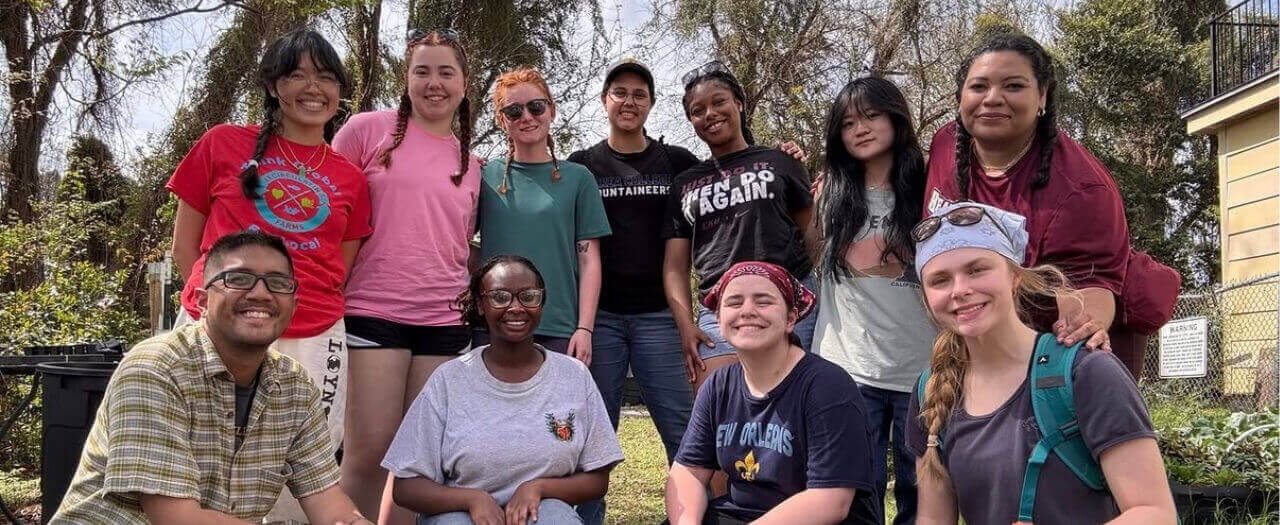 Header image of group of students who went to New Orleans