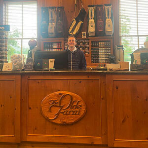 Ryan Williamson at his internship at the olde farm golf course
