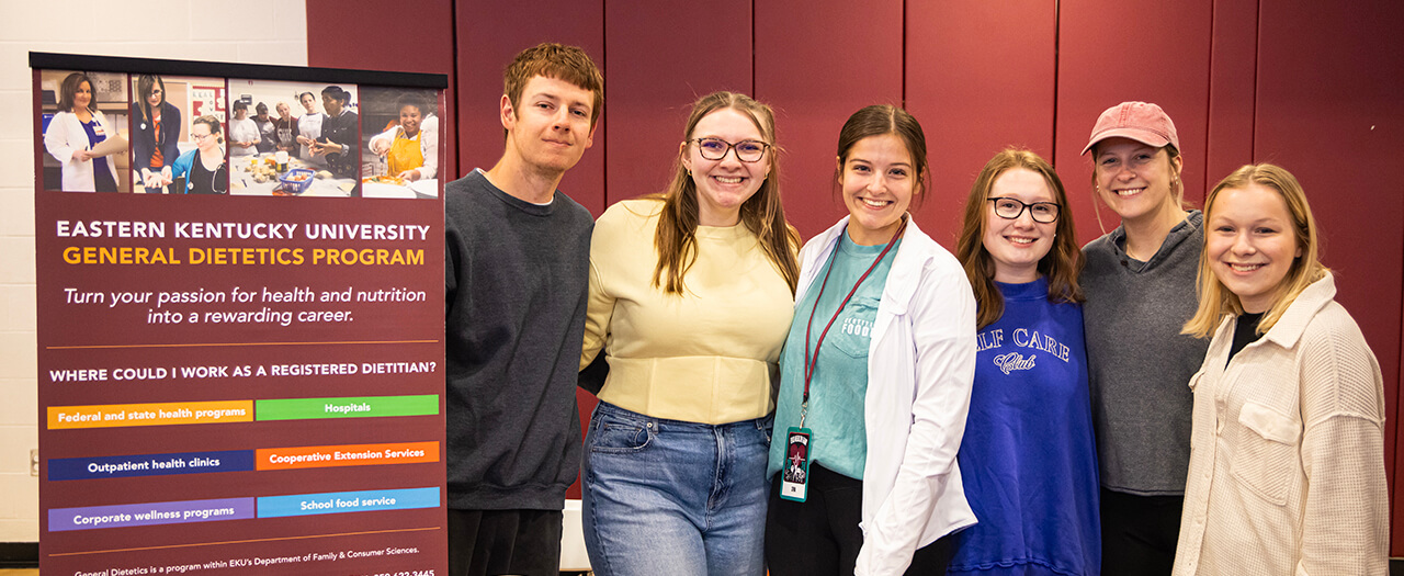 Header image of a group of EKU Dietetics students