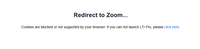 Note: You may receive this error on launching or connecting to a meeting: