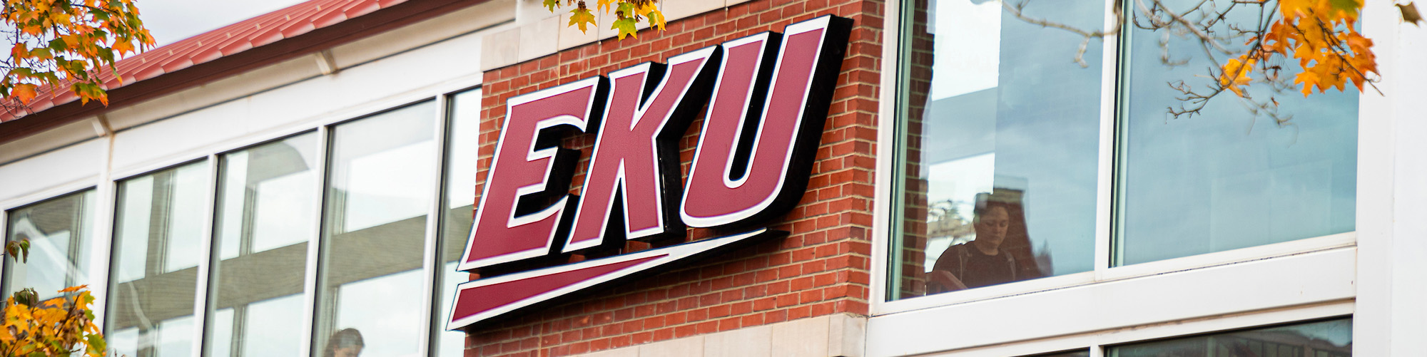 EKU sign on campus building