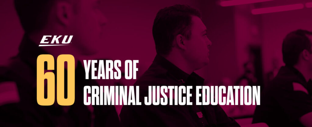 Banner image celebrating 60 years of Criminal Justice education
